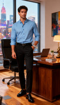 Solid Plain Club Wear Men's Shirt