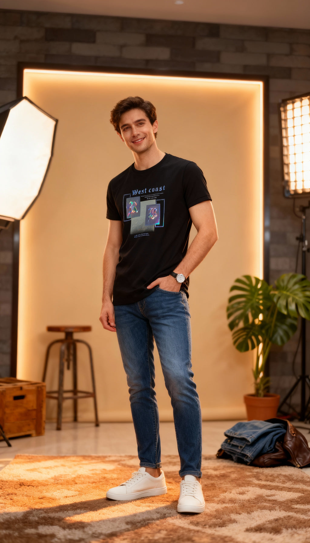 Self Printed Men's T-Shirt