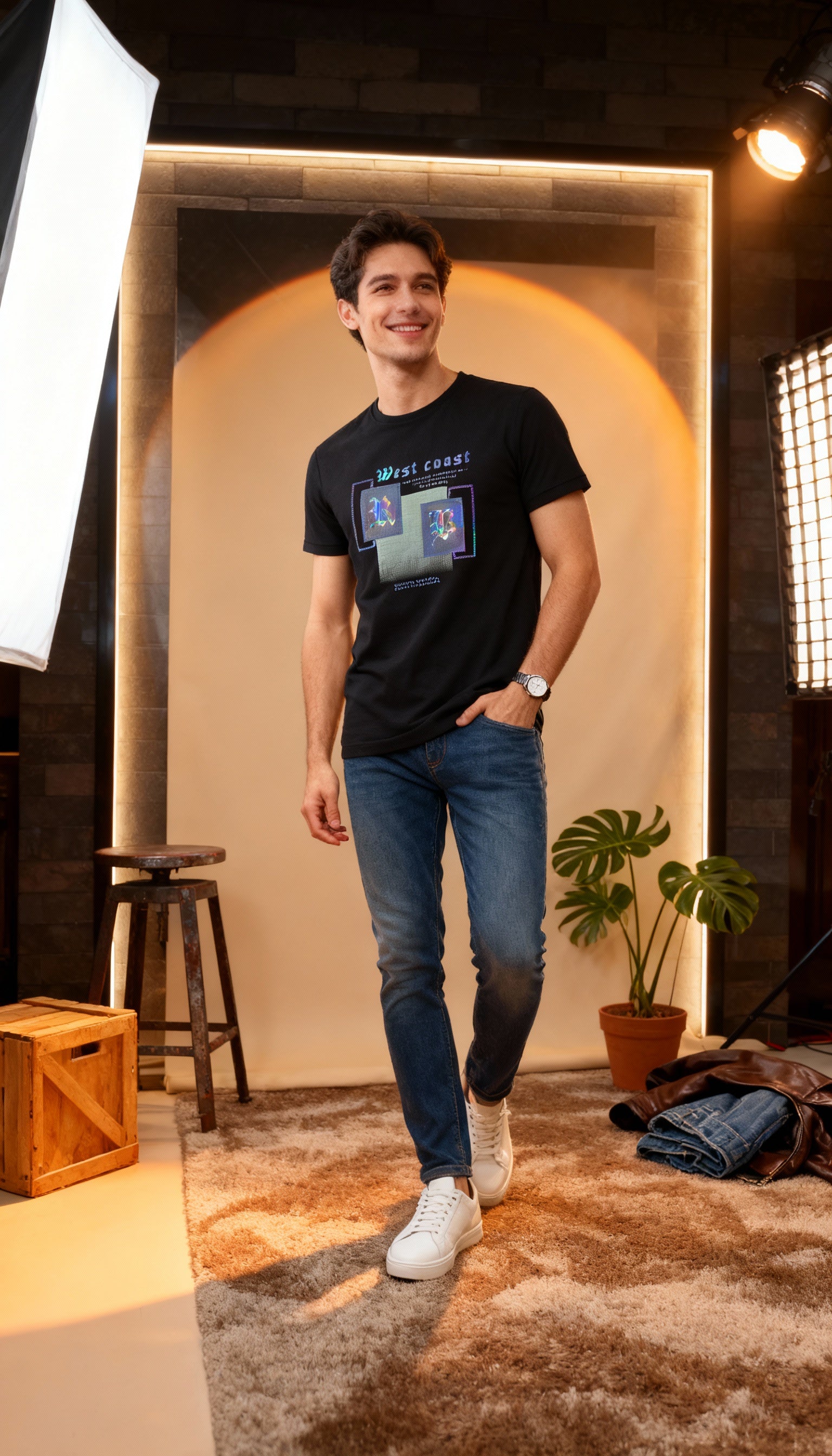 Self Printed Men's T-Shirt