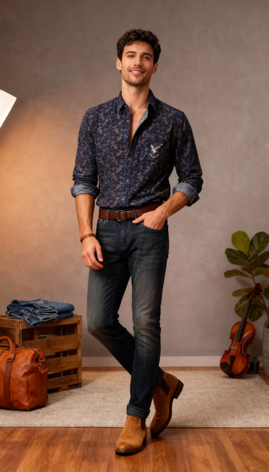 Self Design Men's Shirt