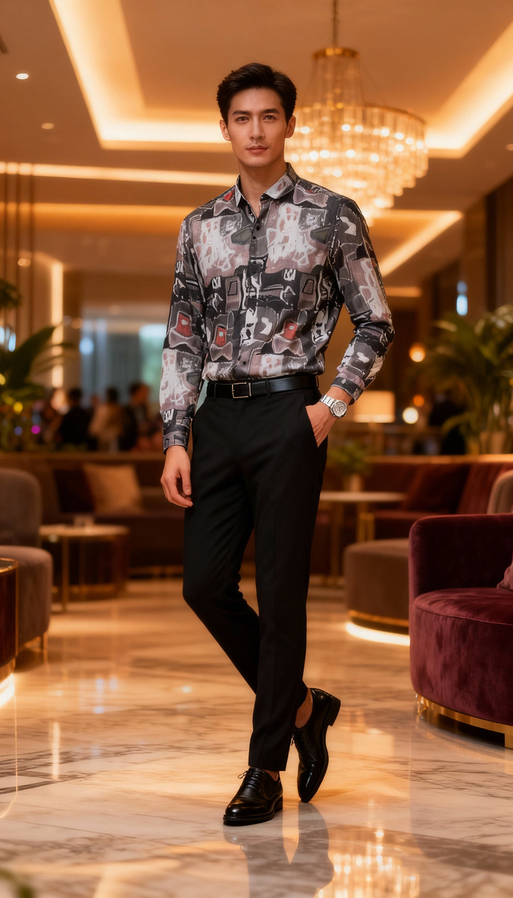 Fancy Printed Designer Party Wear Men's Shirt