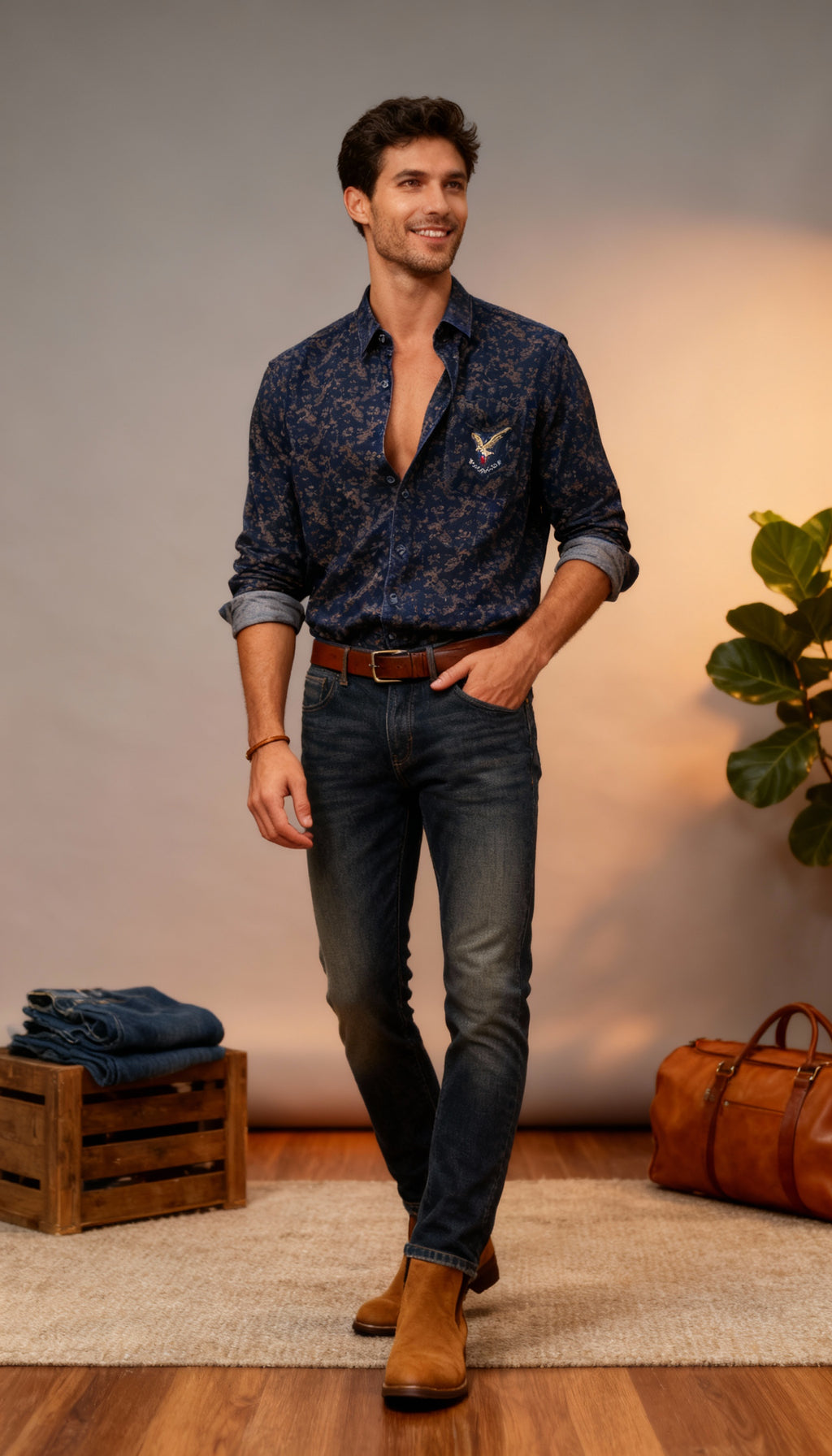 Self Design Men's Shirt