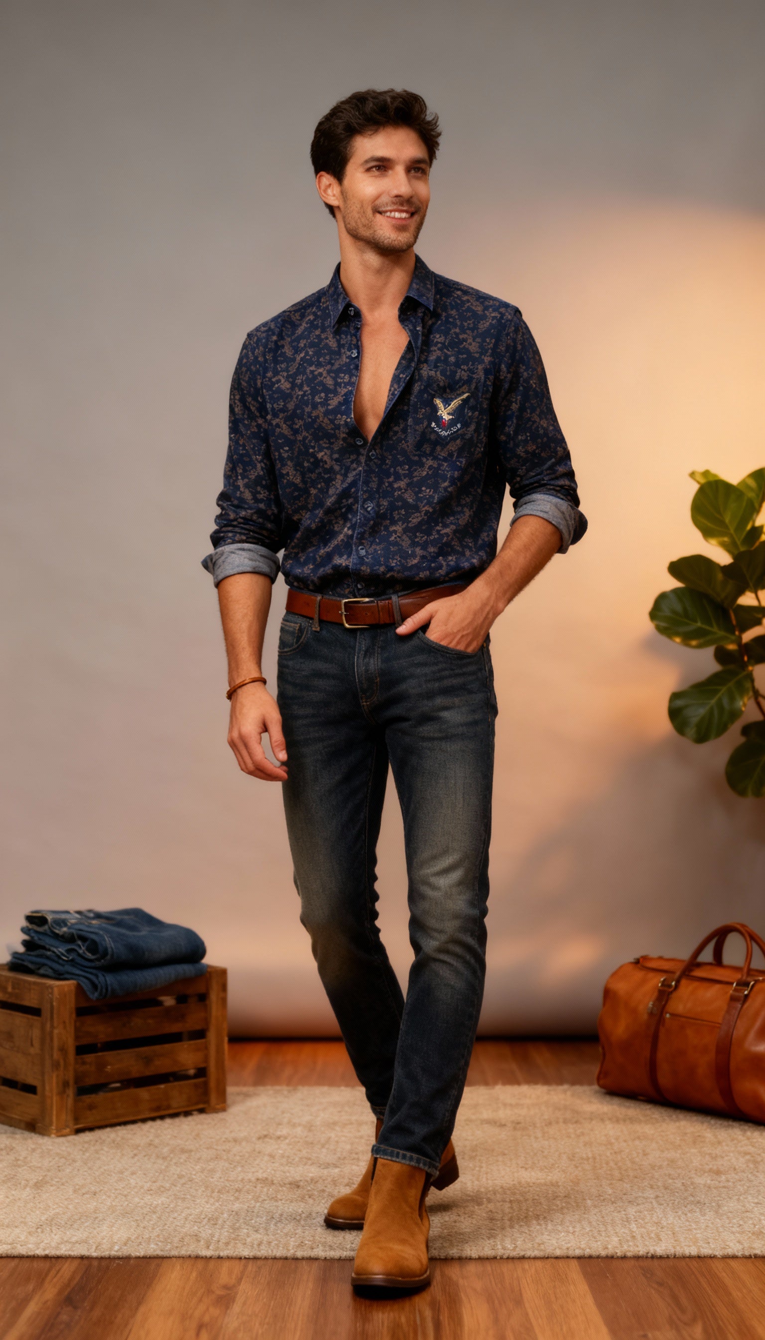 Self Design Men's Shirt