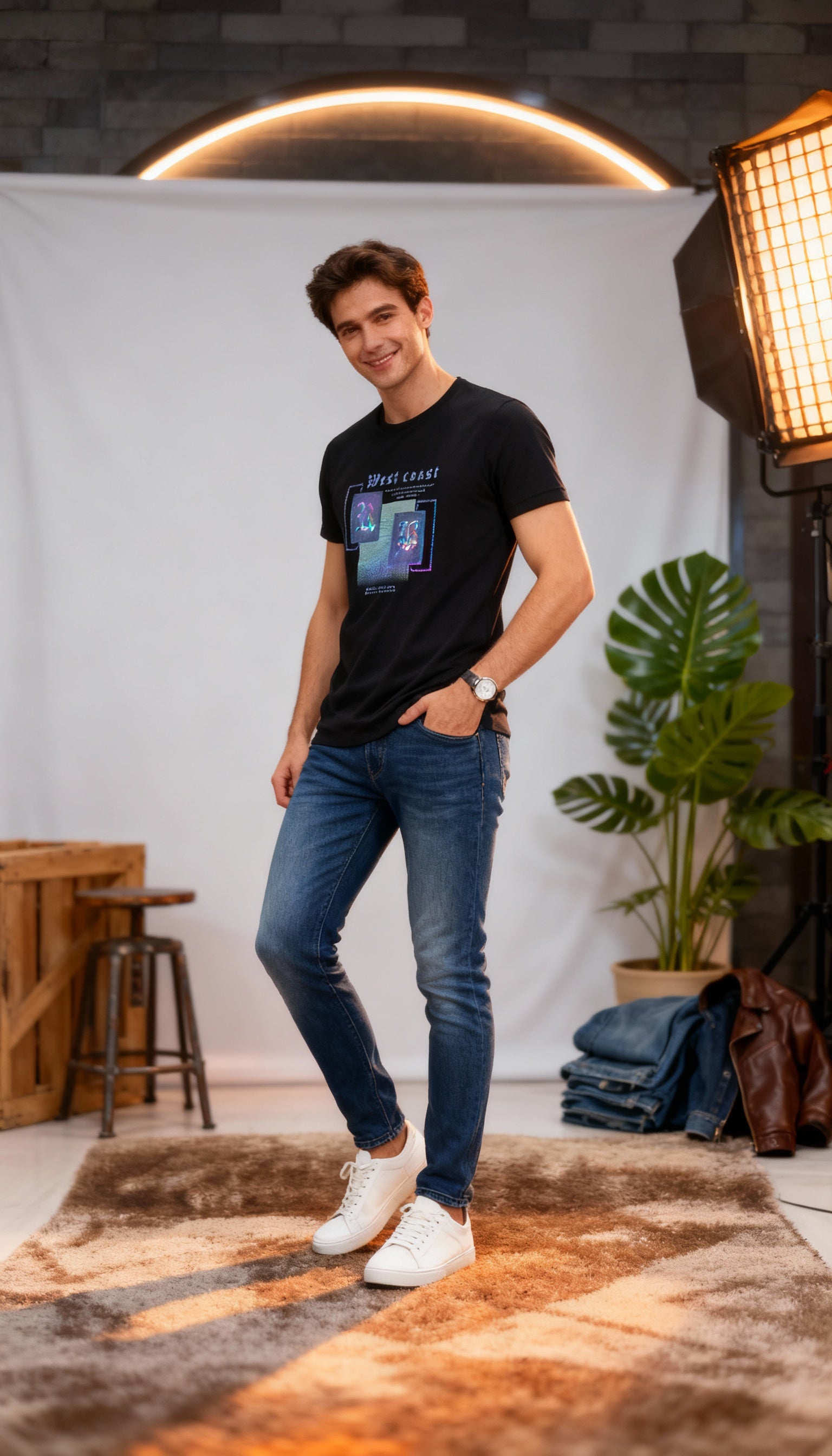 Self Printed Men's T-Shirt