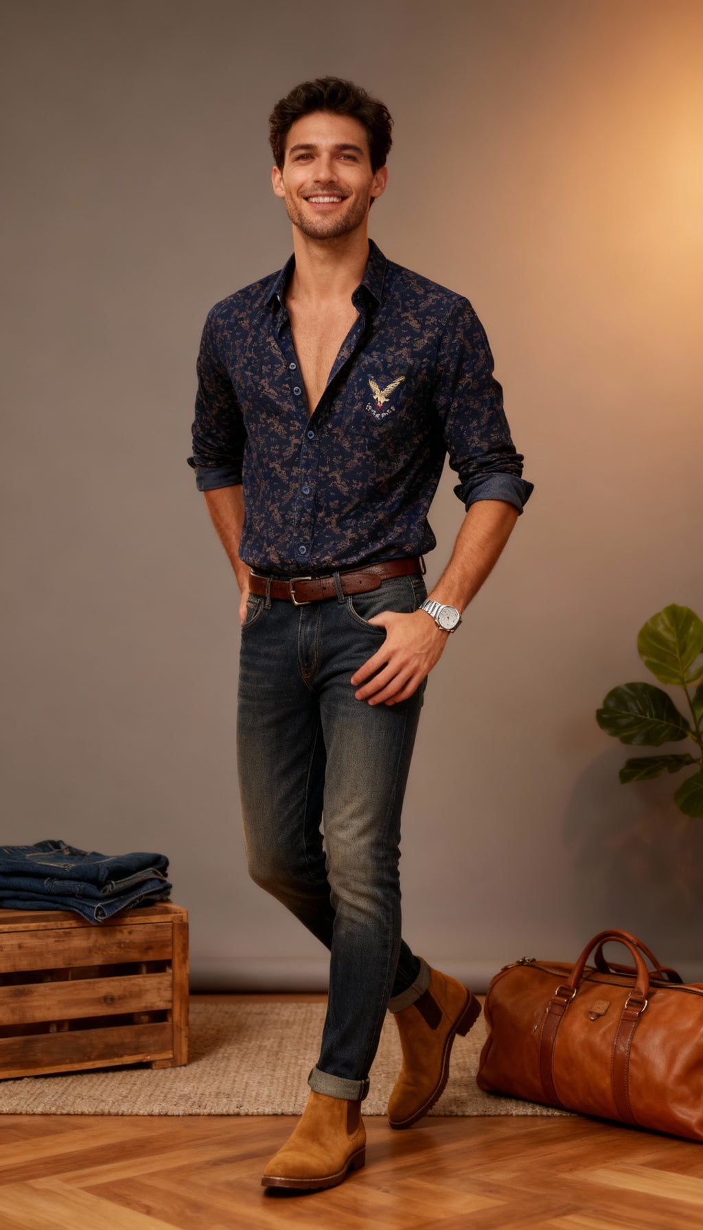 Self Design Men's Shirt