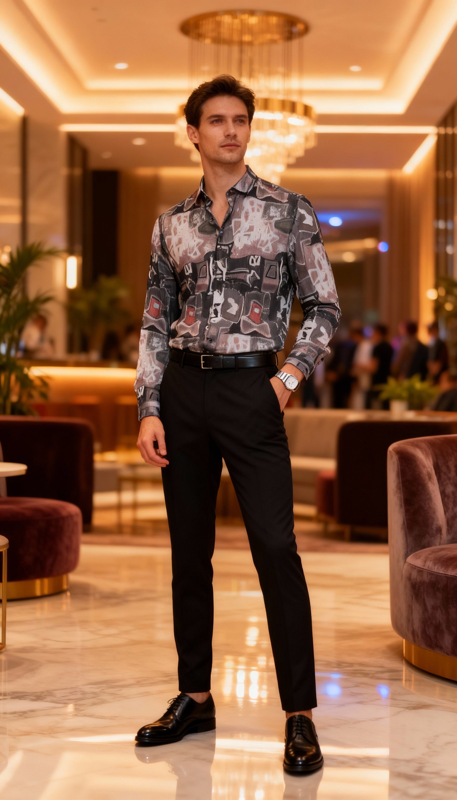 Fancy Printed Designer Party Wear Men's Shirt