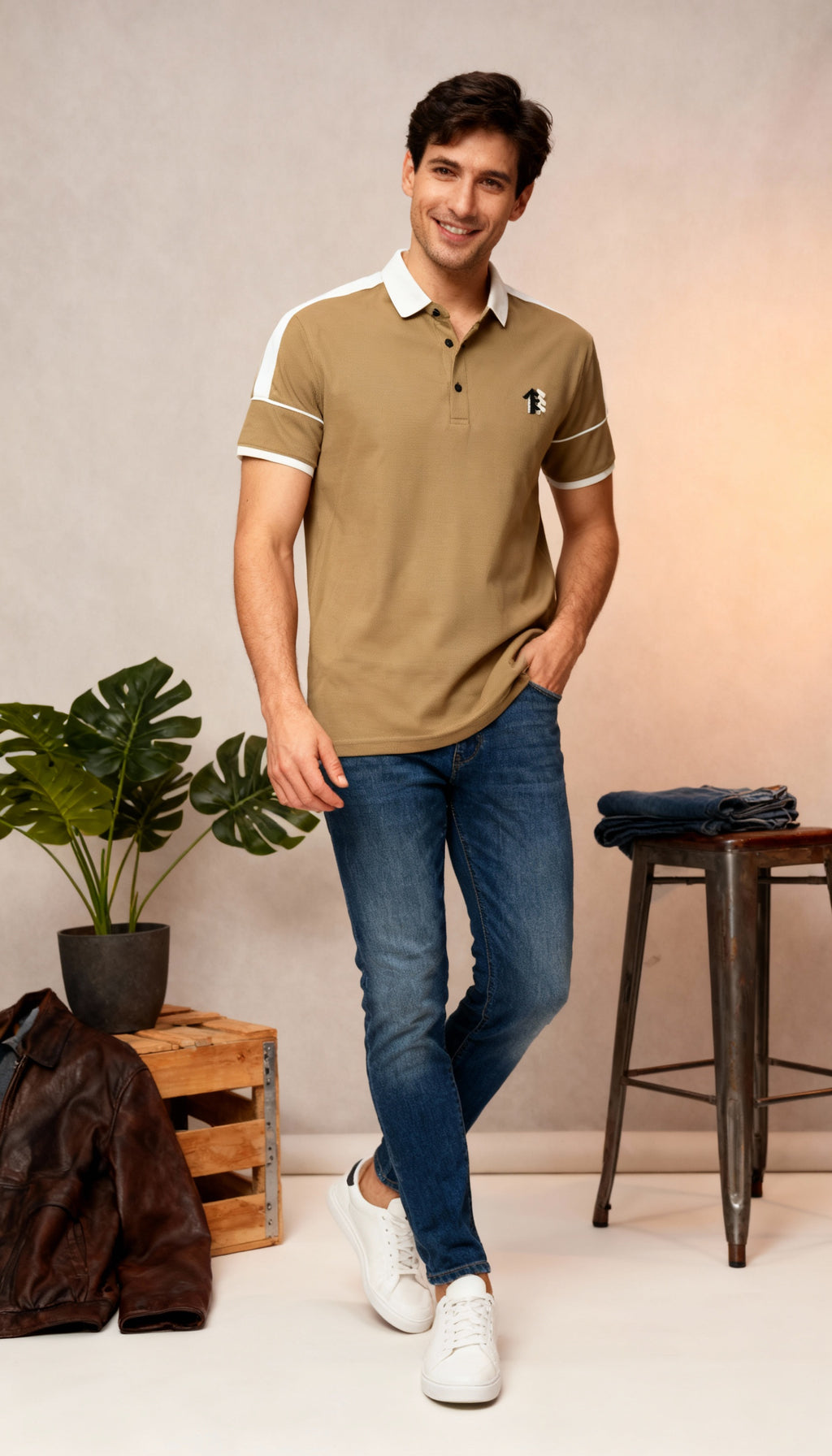 Casual Design Polo Men's T-Shirt