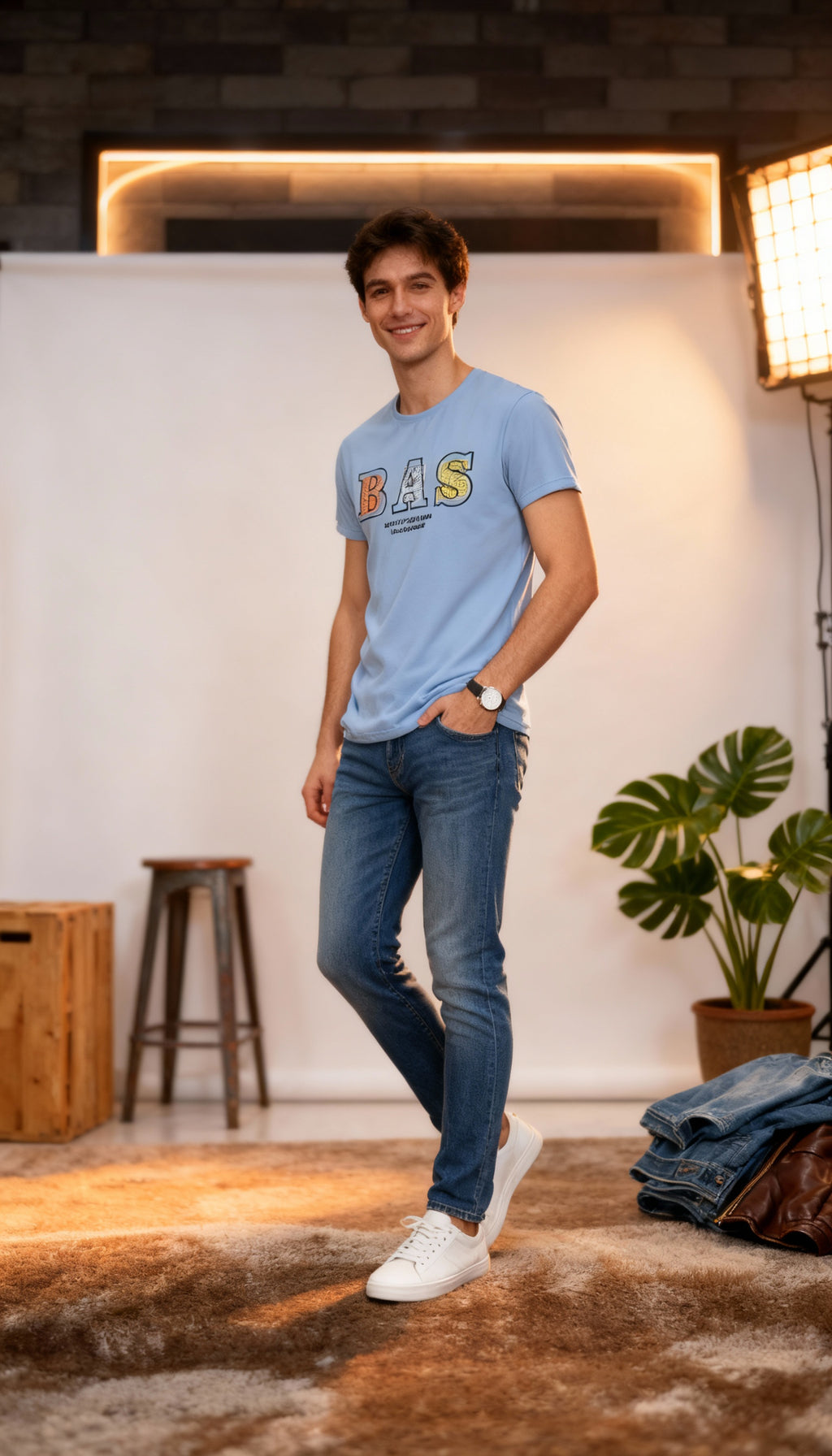 Self Printed Men's T-Shirt