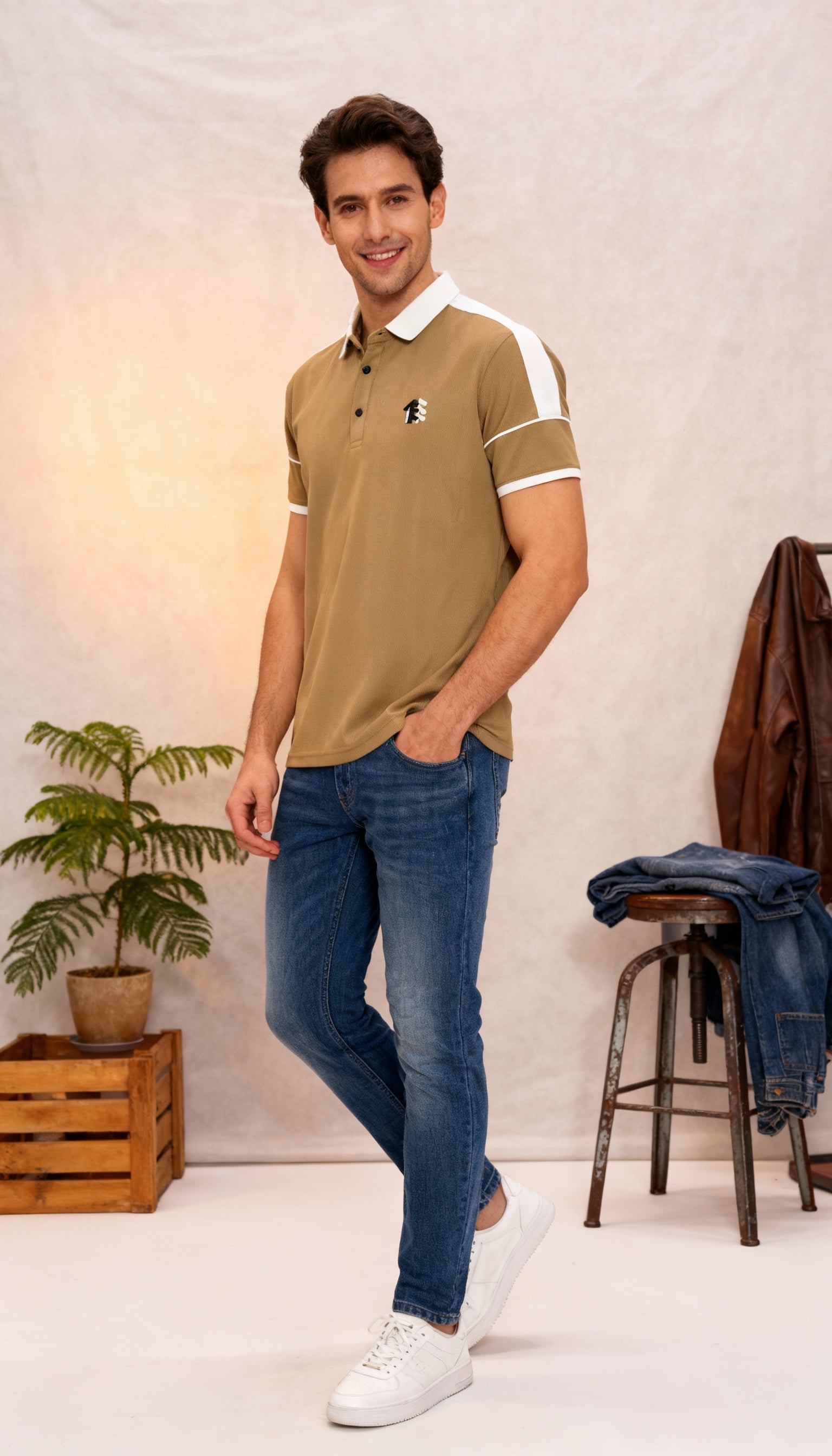 Casual Design Polo Men's T-Shirt