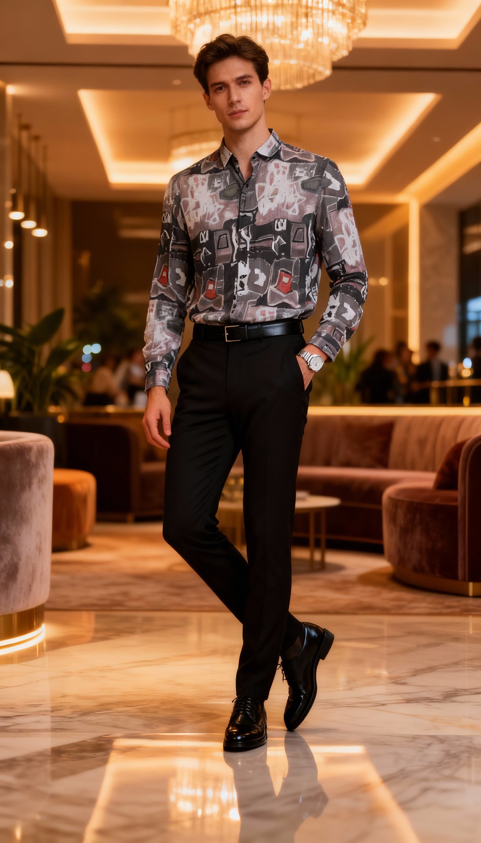 Fancy Printed Designer Party Wear Men's Shirt