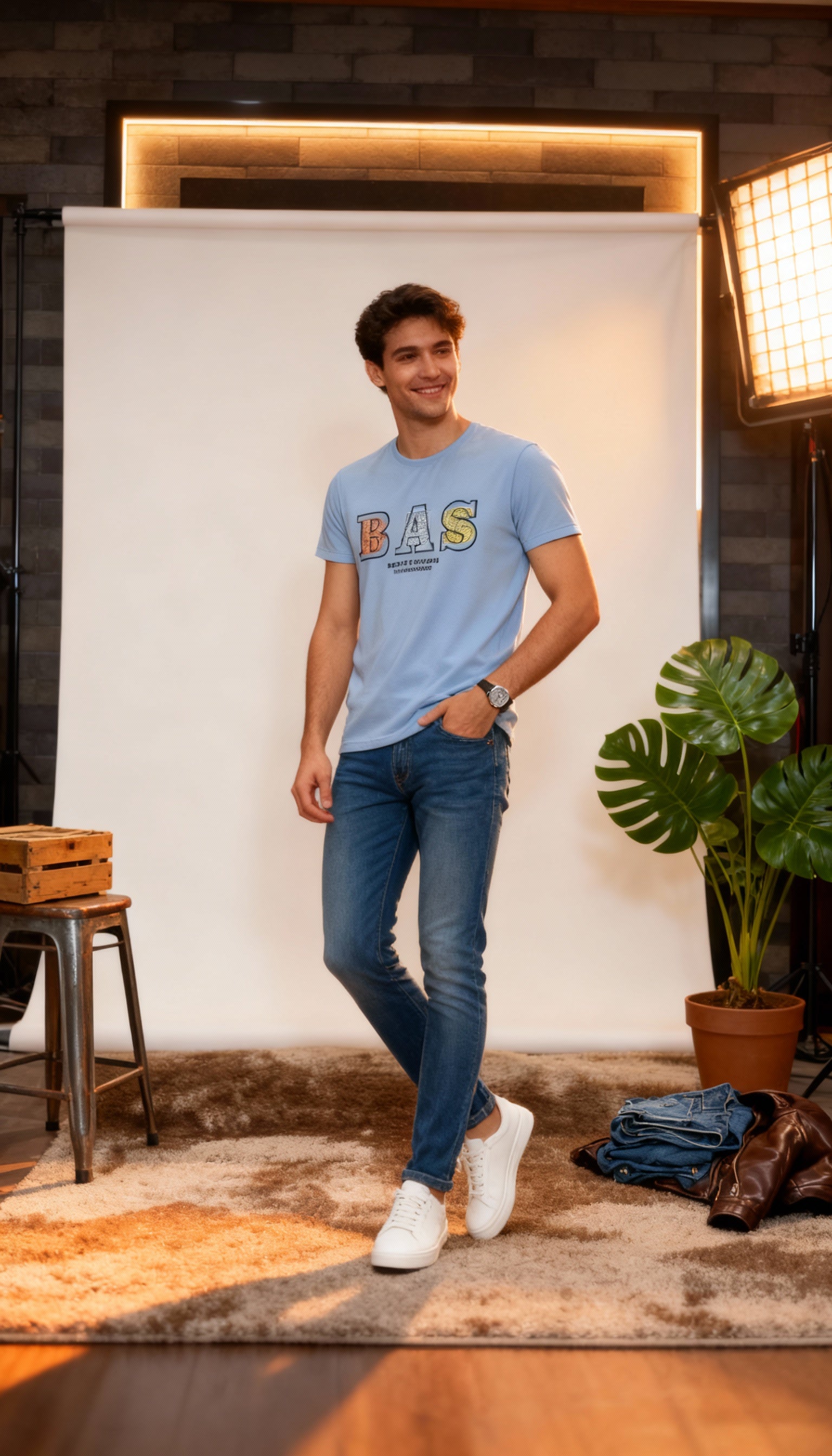 Self Printed Men's T-Shirt