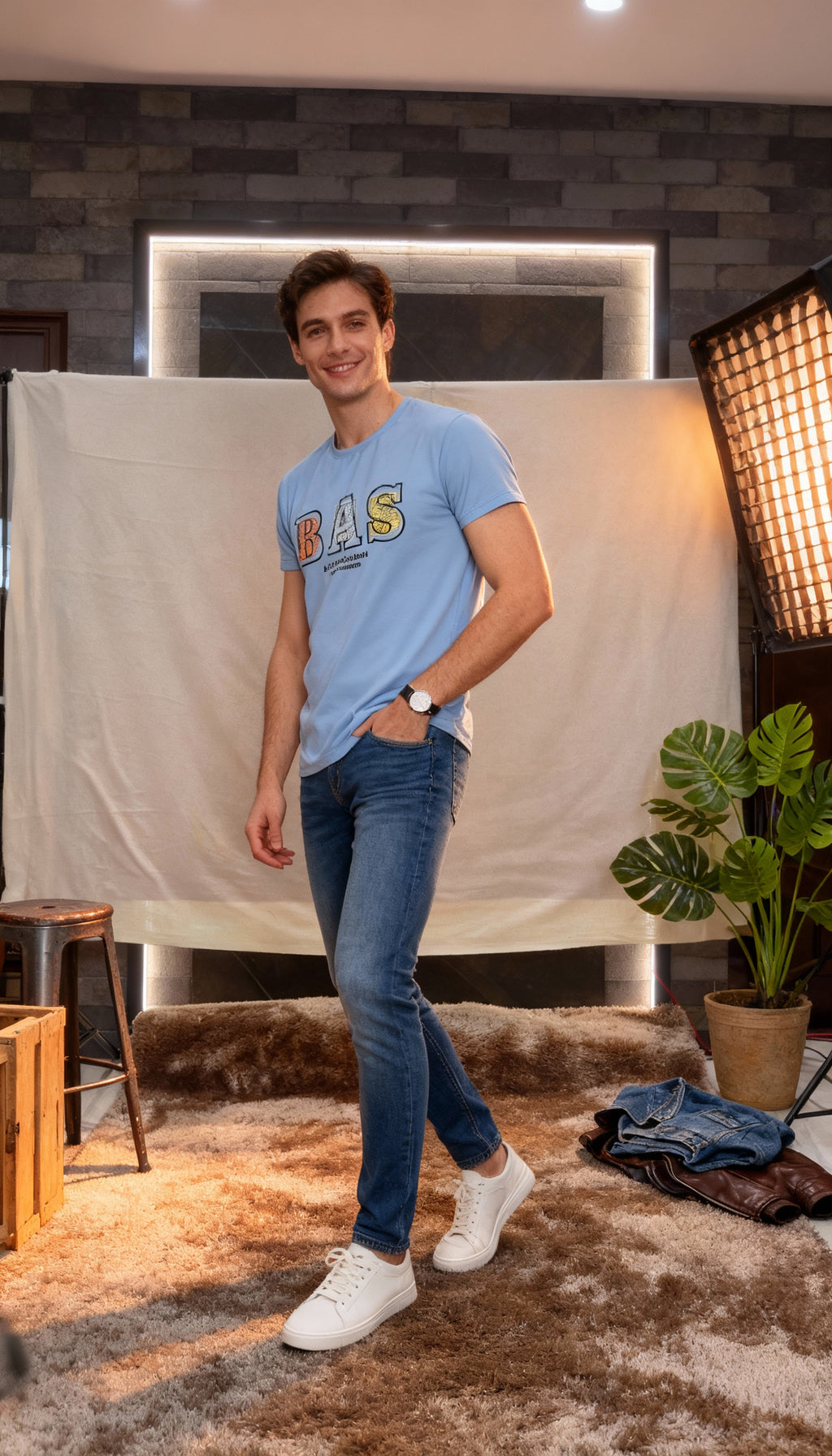 Self Printed Men's T-Shirt