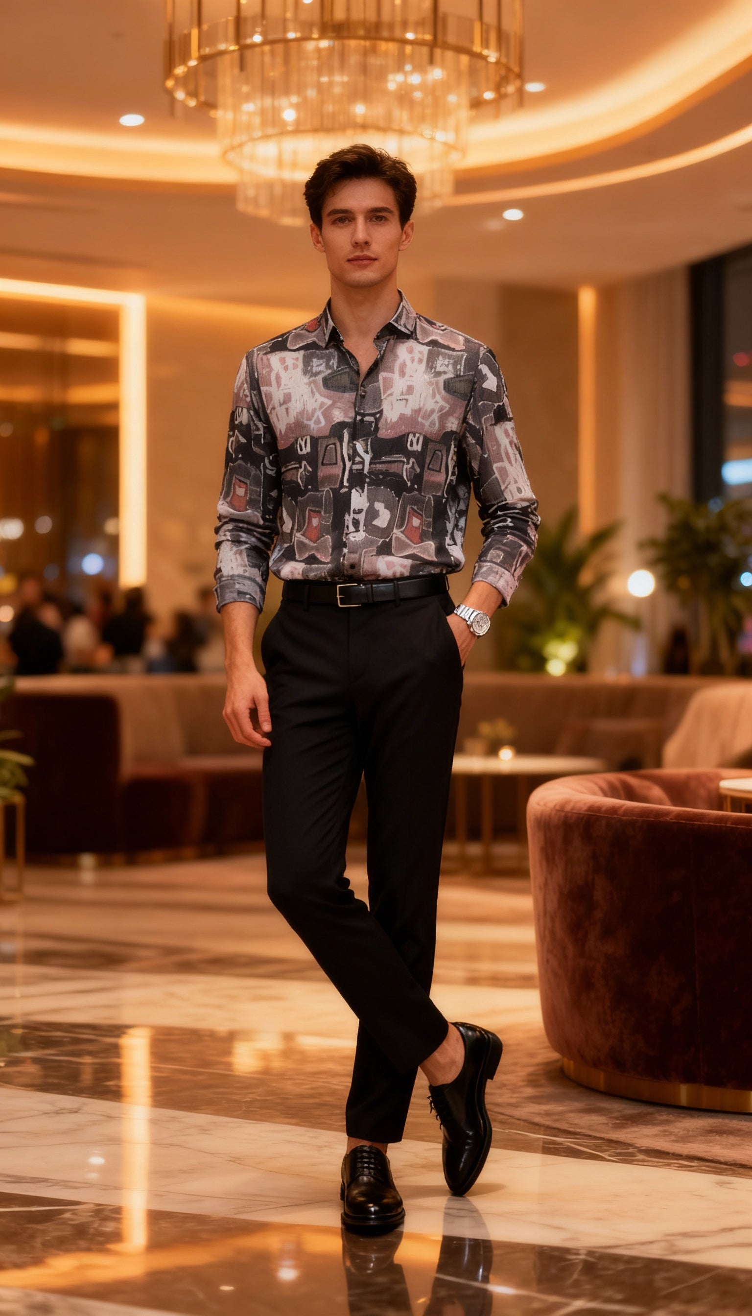 Fancy Printed Designer Party Wear Men's Shirt