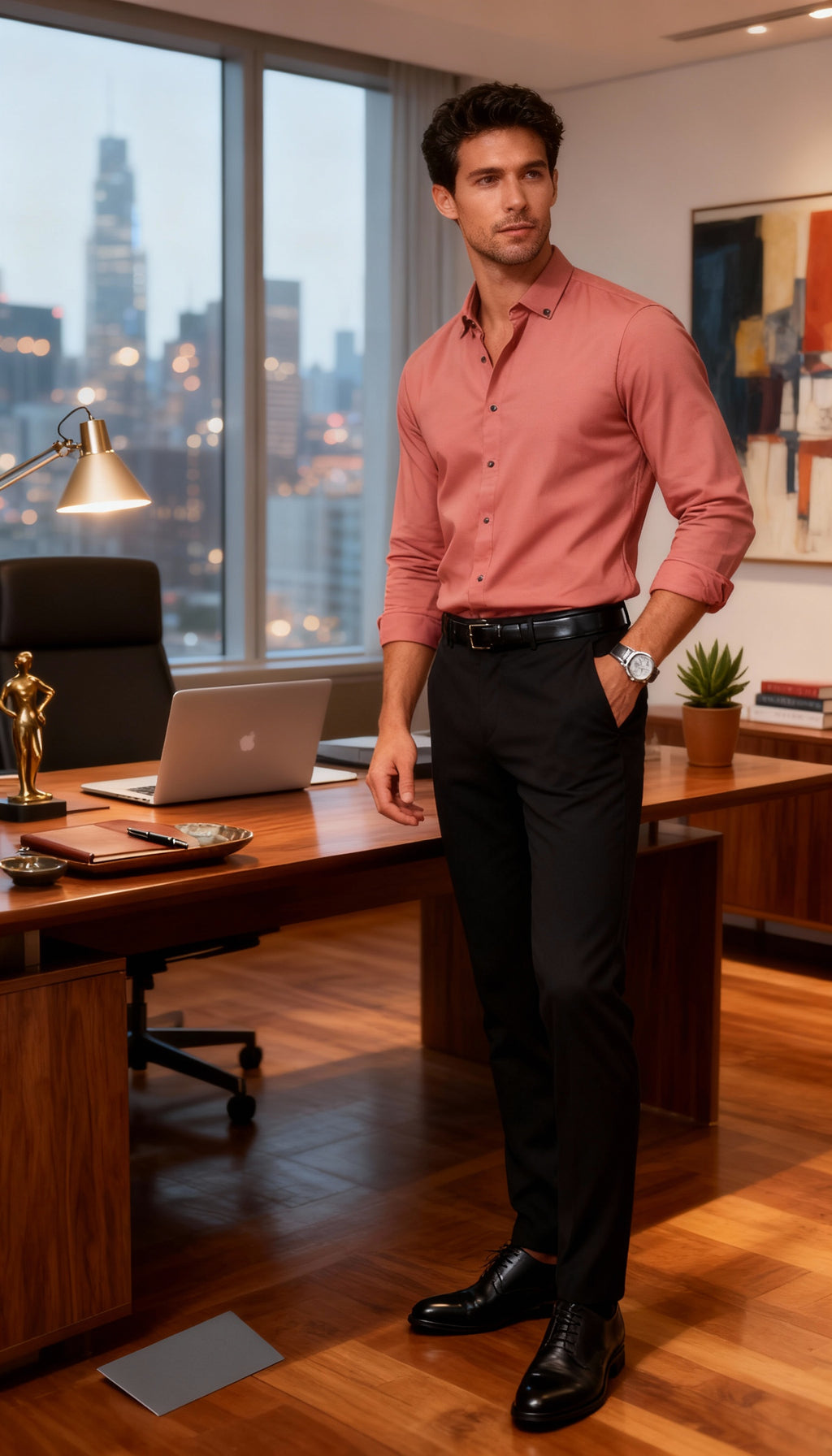 Solid Plain Club Wear Men's Shirt