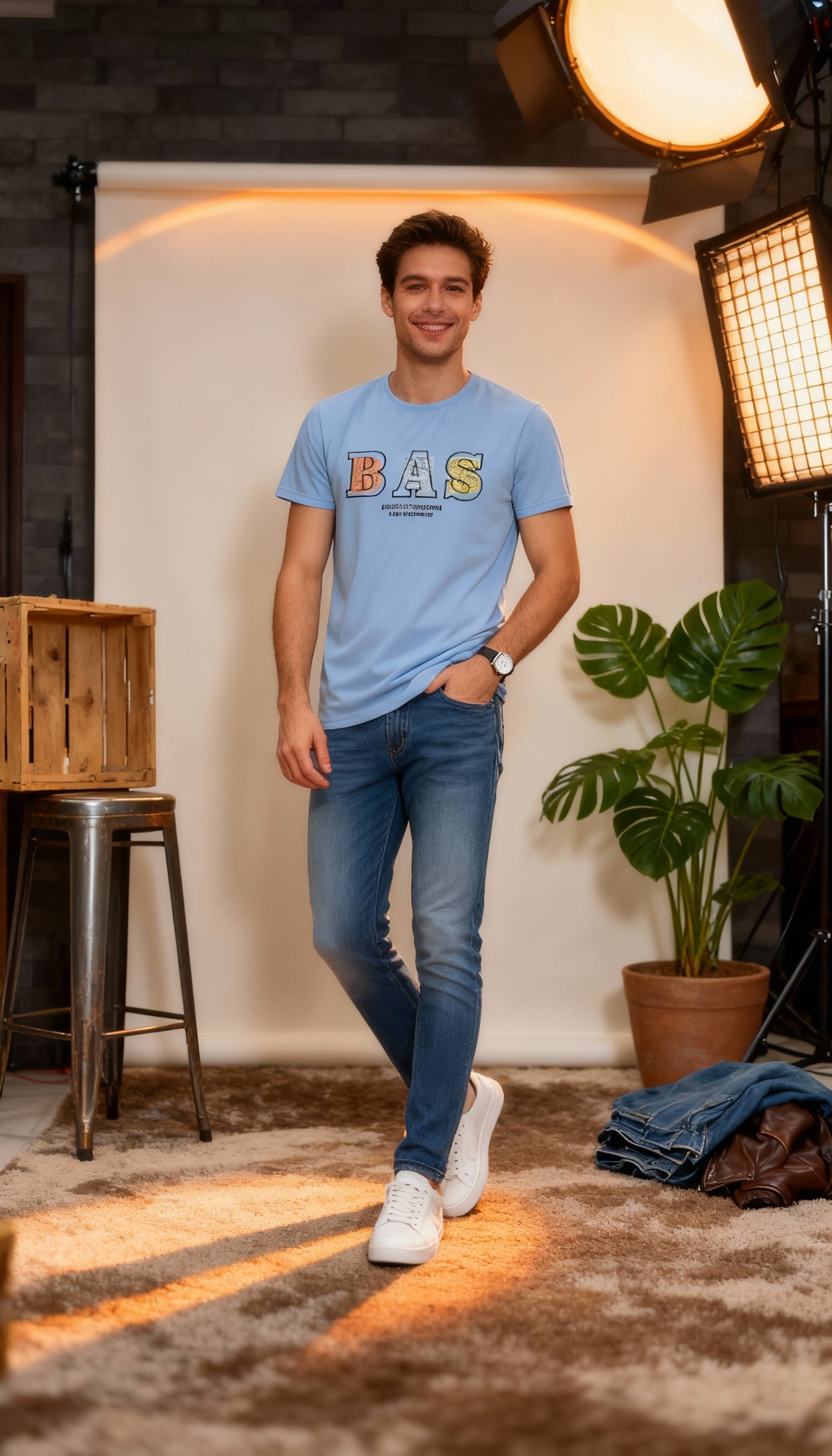 Self Printed Men's T-Shirt