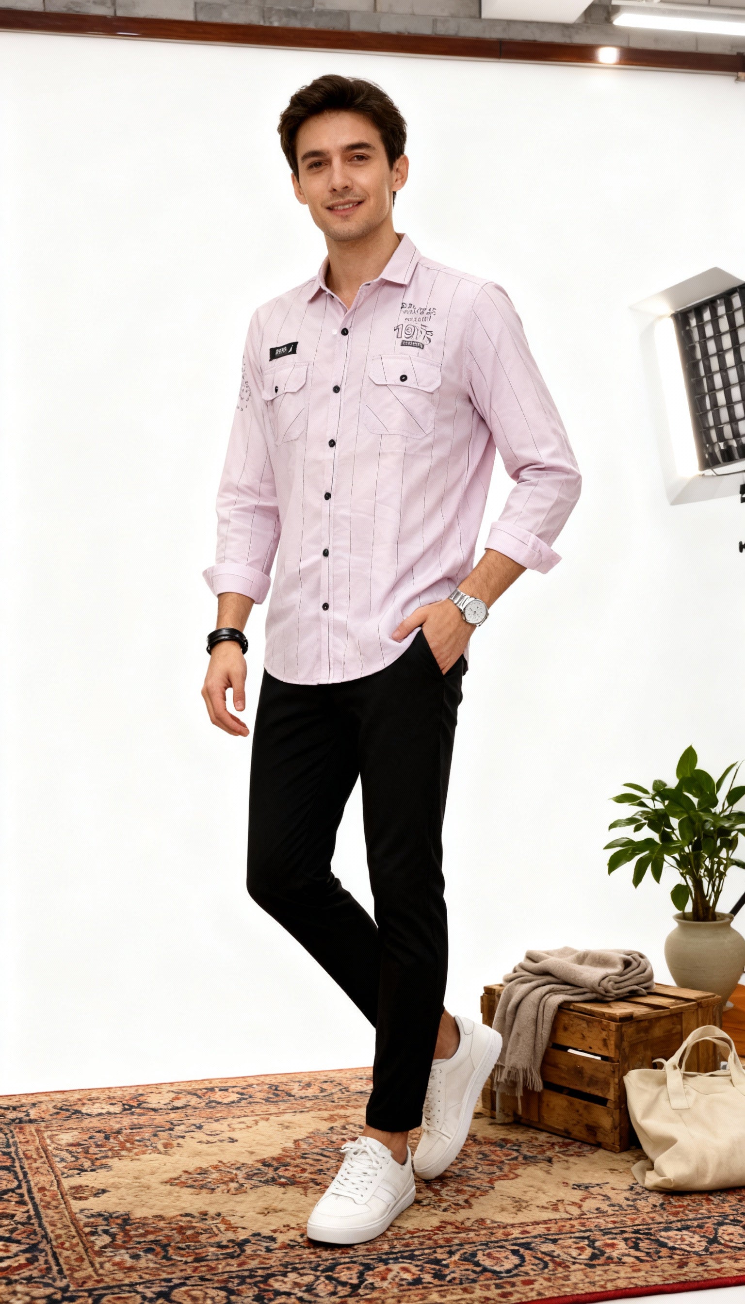 Double Pocket Men's Shirt