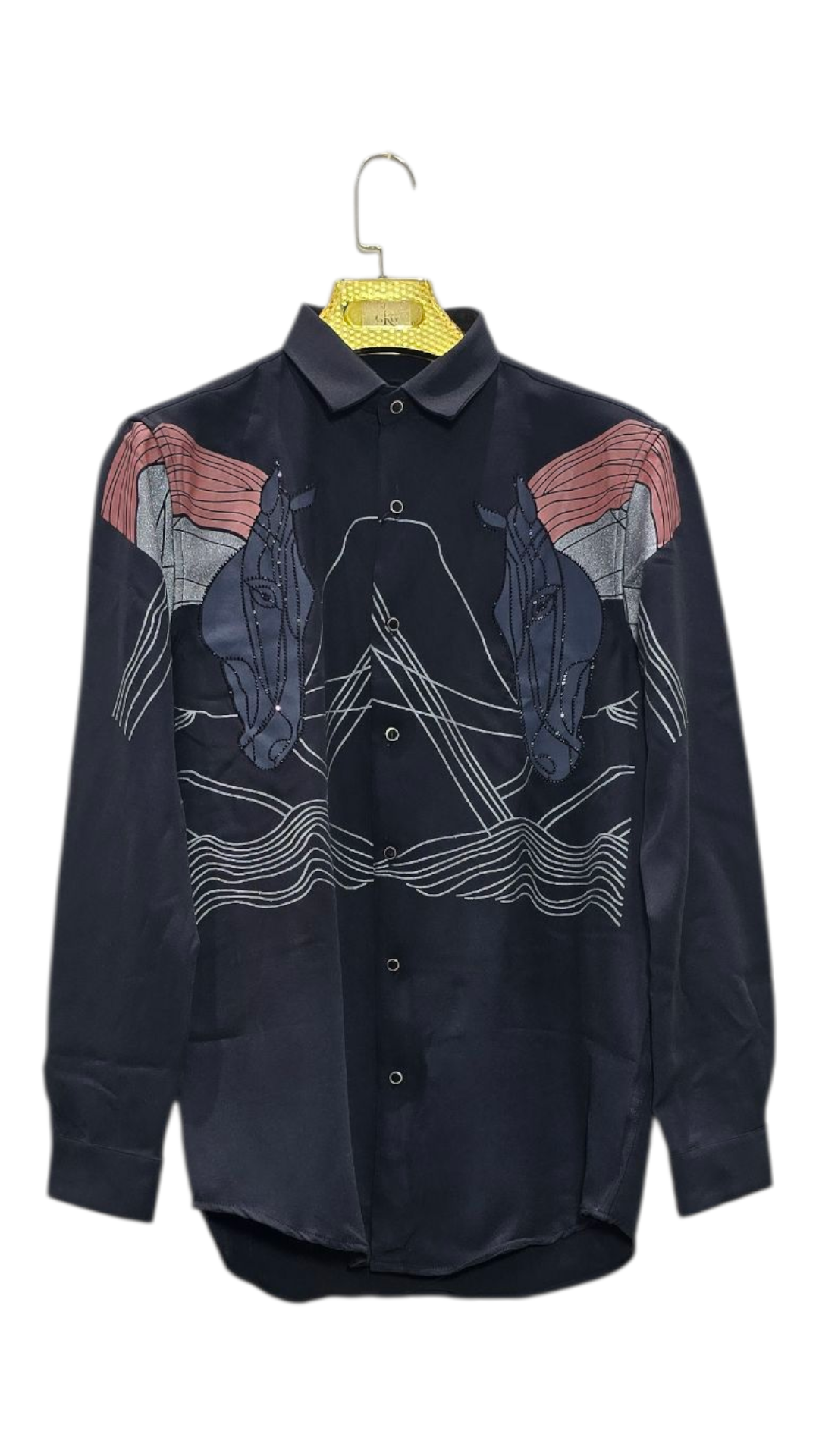 Self Design Premium Club Wear Sequin Men's Shirt