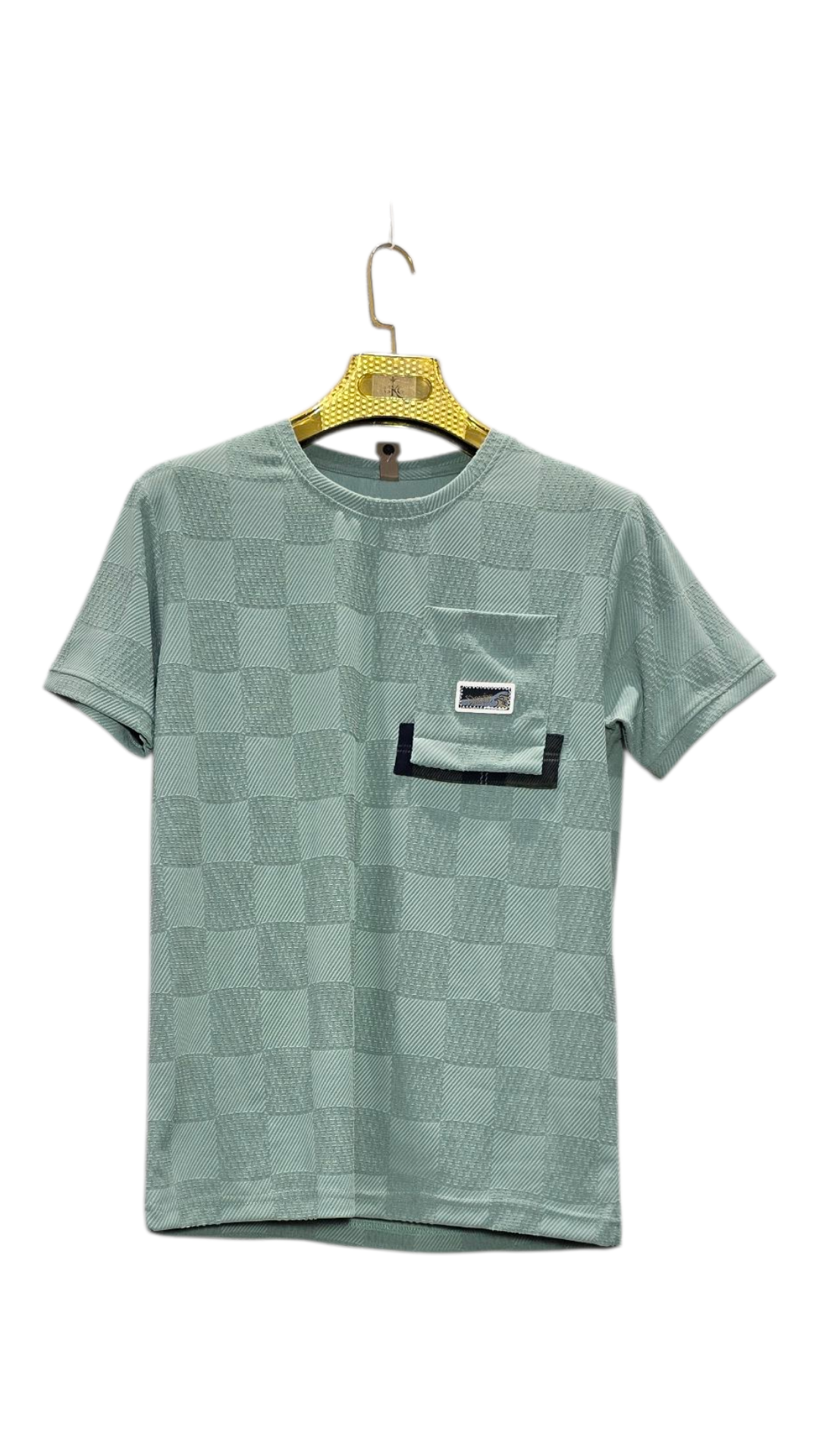 Self Printed Men's T-Shirt  With Designed Pocket