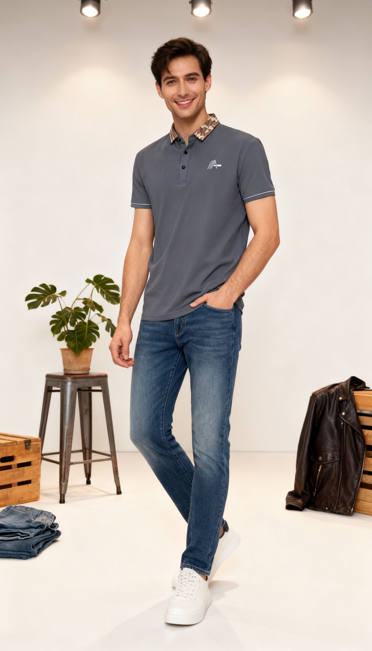 Casual Design Polo Men's T-Shirt