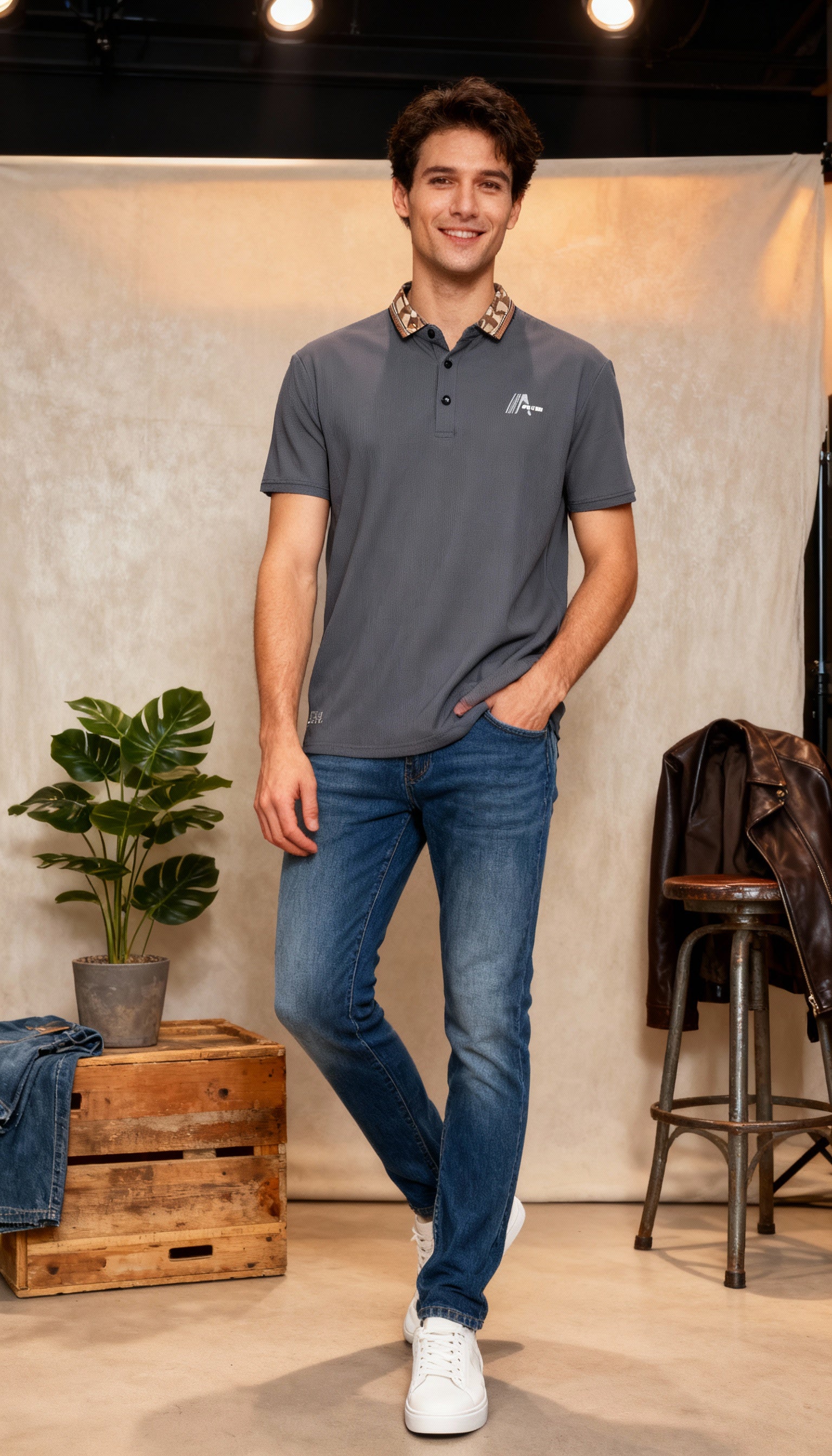 Casual Design Polo Men's T-Shirt