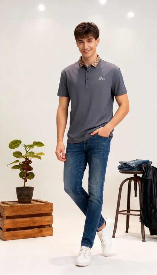 Casual Design Polo Men's T-Shirt