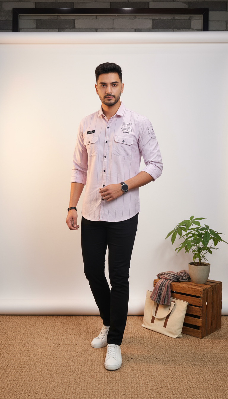 Double Pocket Men's Shirt