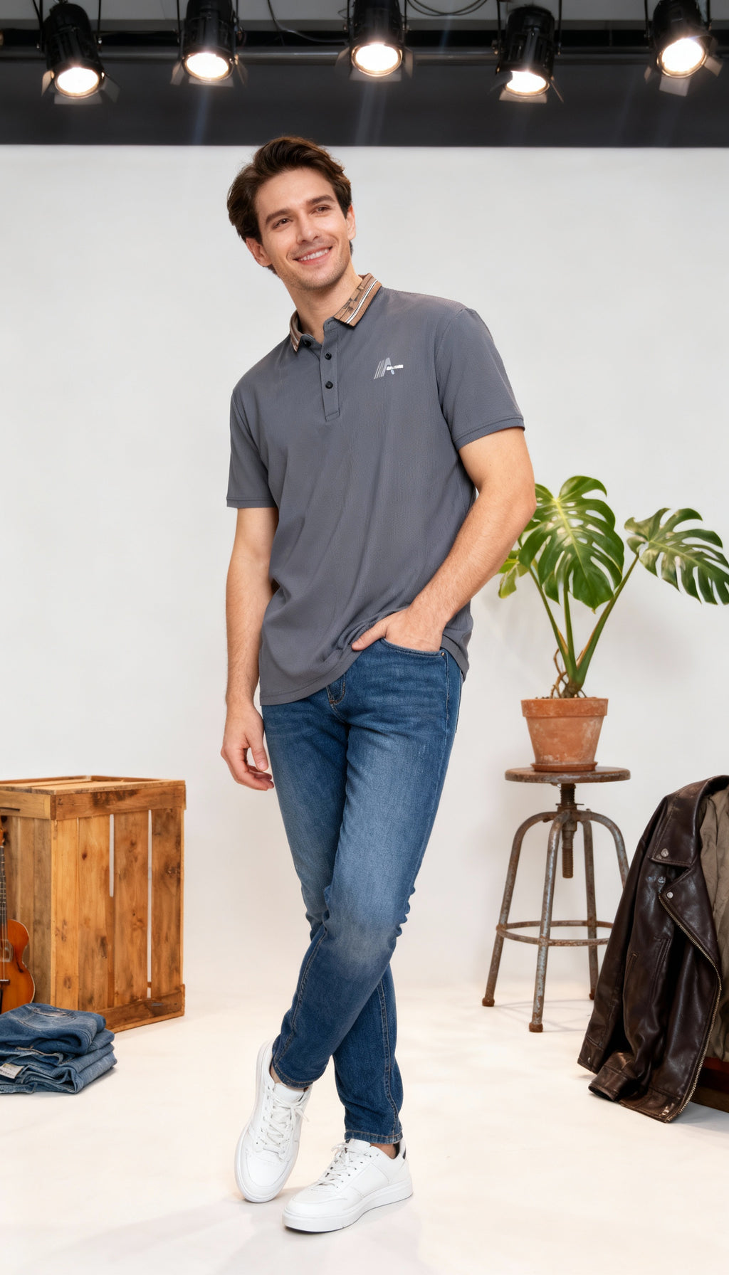 Casual Design Polo Men's T-Shirt