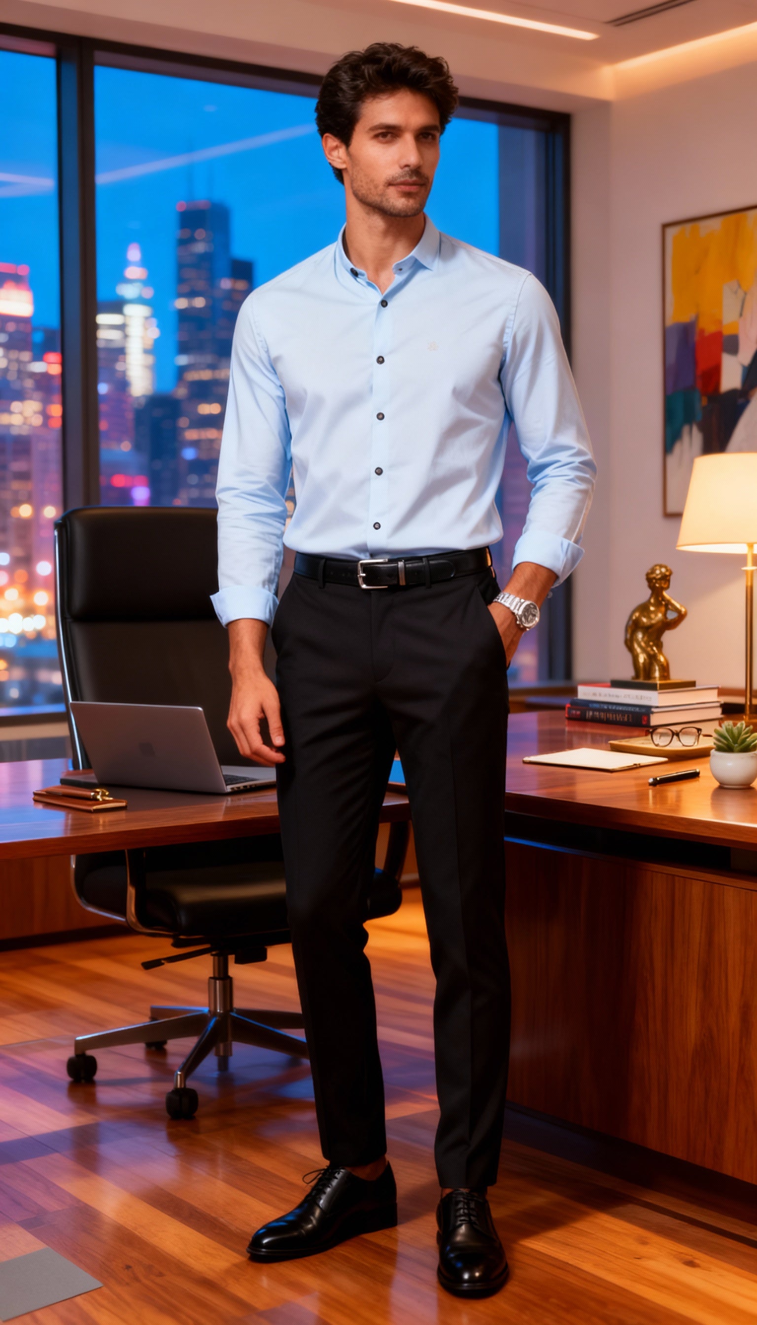 Solid Plain Club Wear Men's Shirt