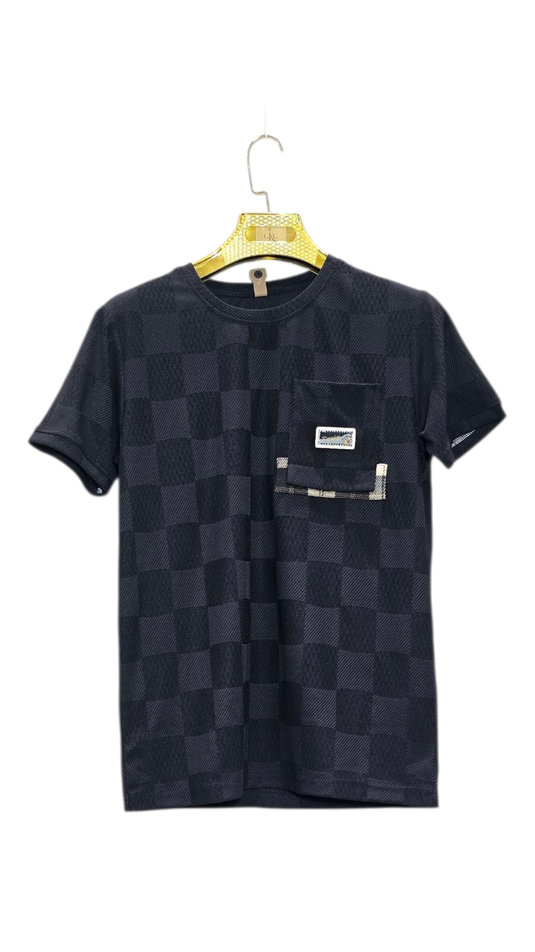 Self Printed Men's T-Shirt  With Designed Pocket