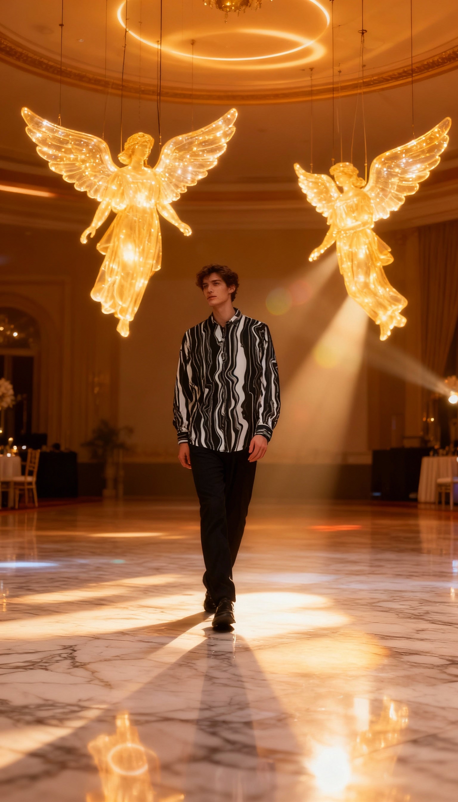 Korean Style Fancy Lining Design Men's Shirt