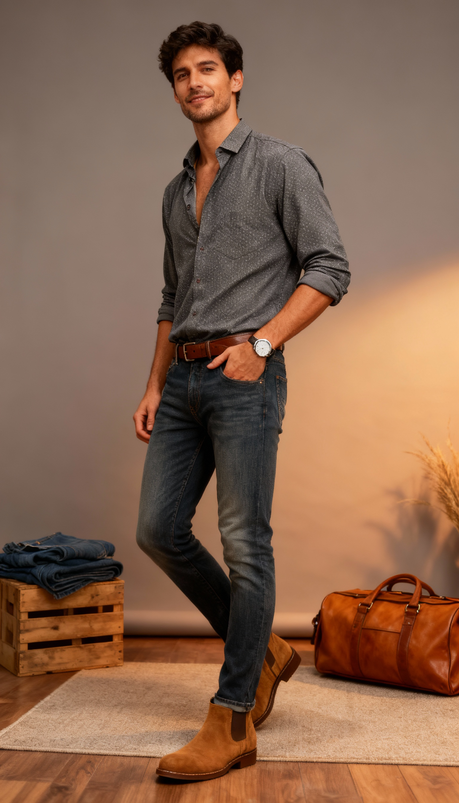 Self Printed Men's Shirt