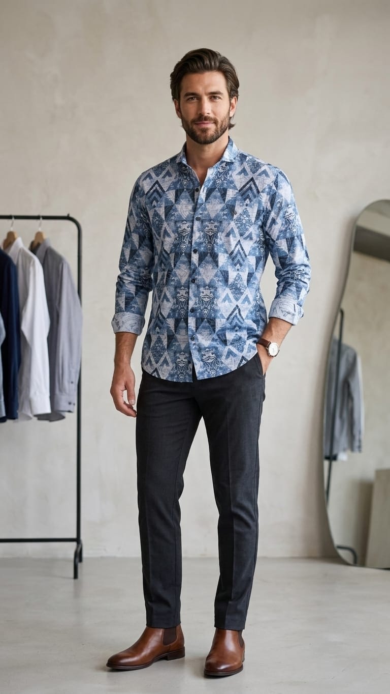 Fancy Printed Men's Shirt