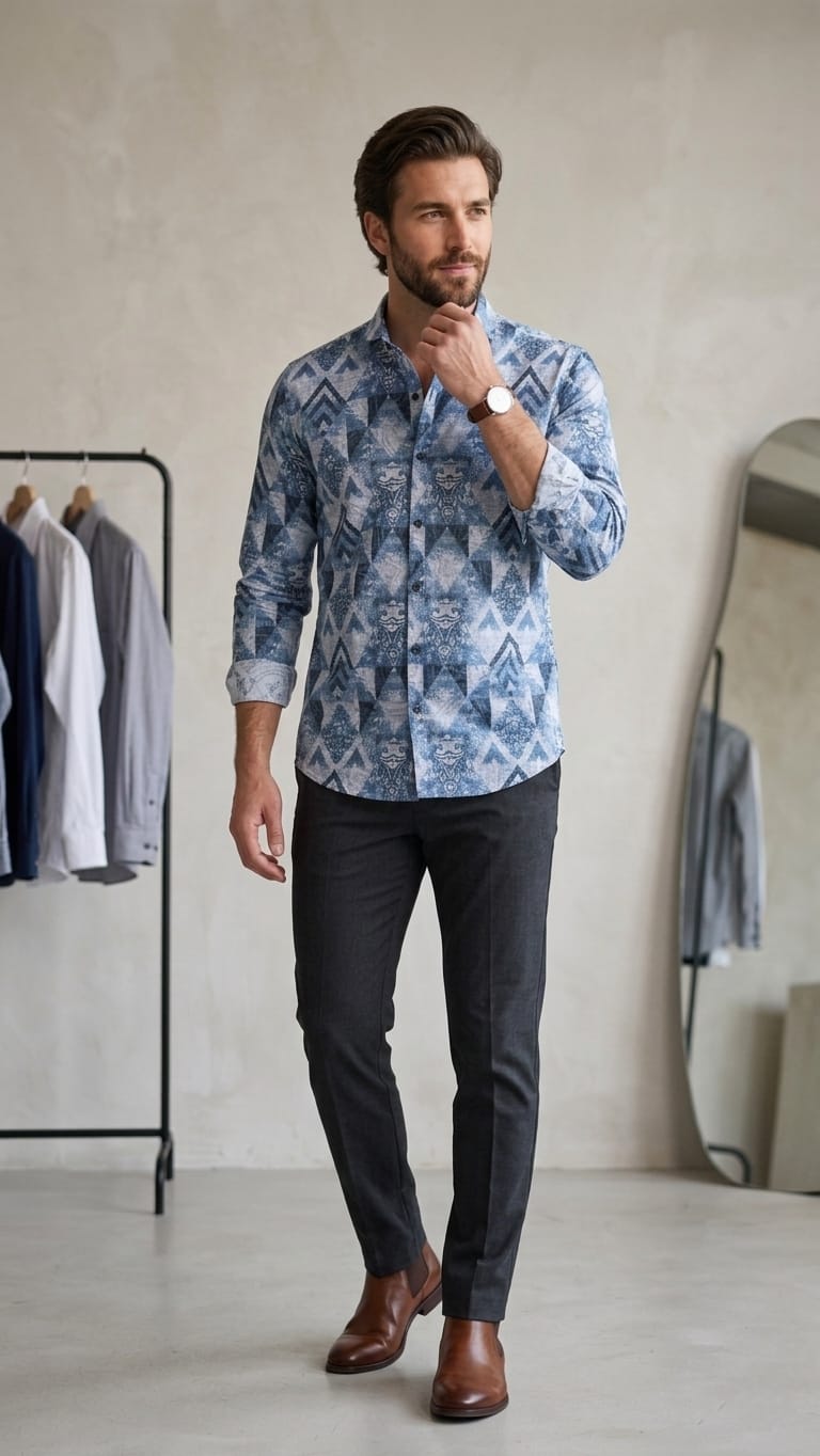 Fancy Printed Men's Shirt